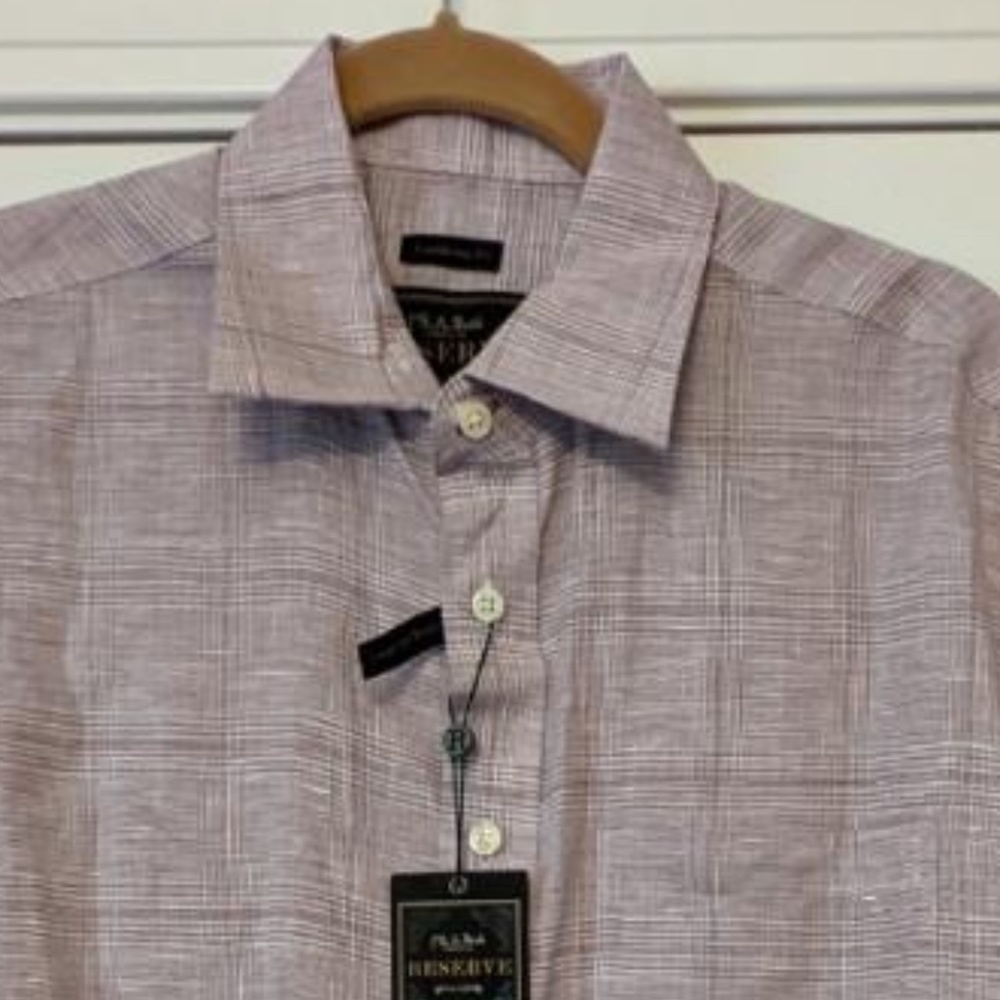 Men’s Medium Jos A Bank pink dress shirt